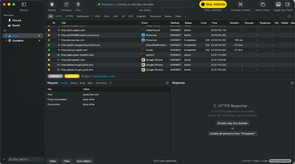 Proxyman Native macOS Interface Proxyman Interface